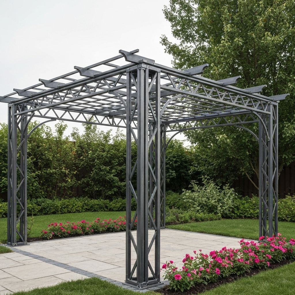Custom metal gazebo and pergola fabrication - Outdoor structure welding Miami FL